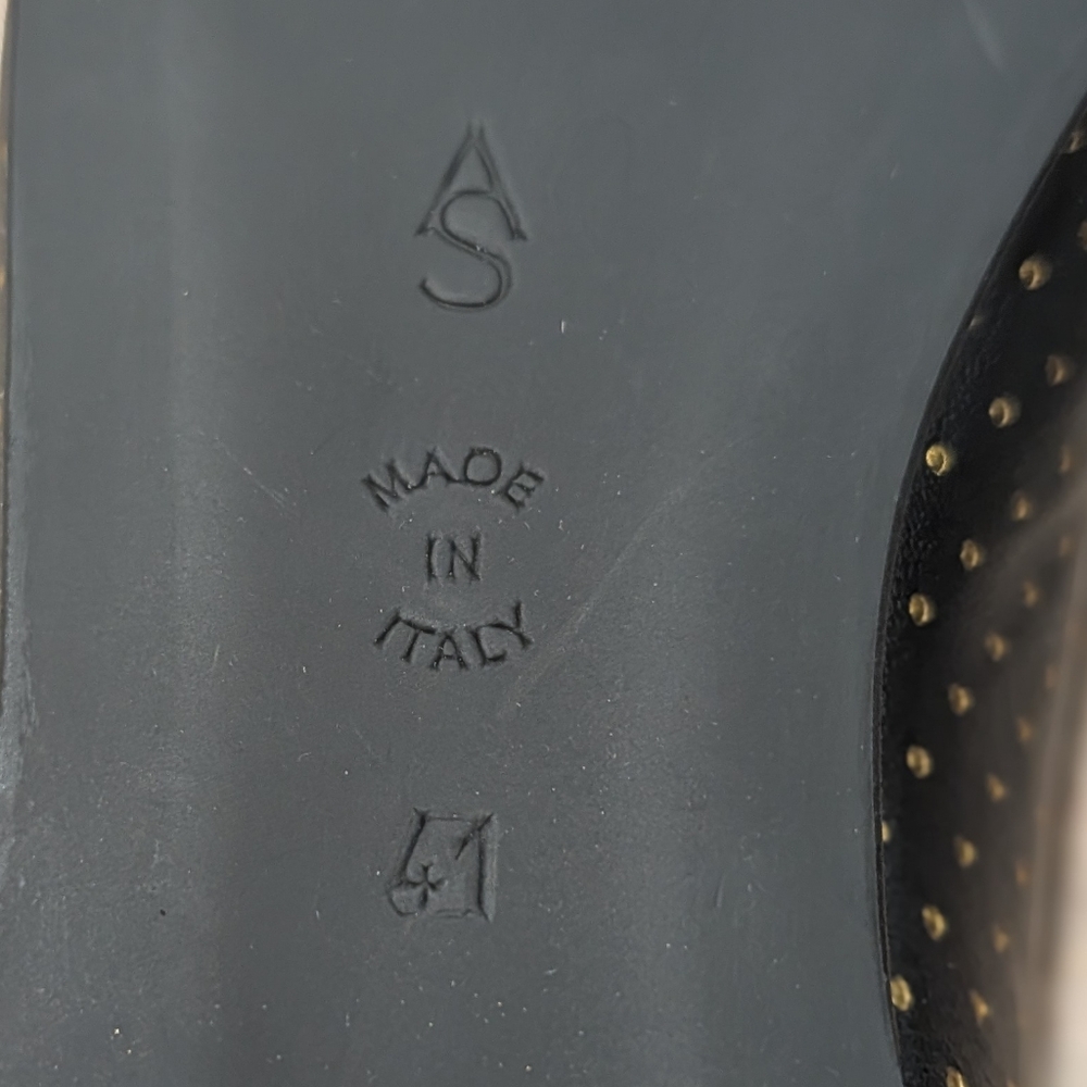 A. Soliani como Ballet Flats with Gold Stud Detail - Picture 6 of 9